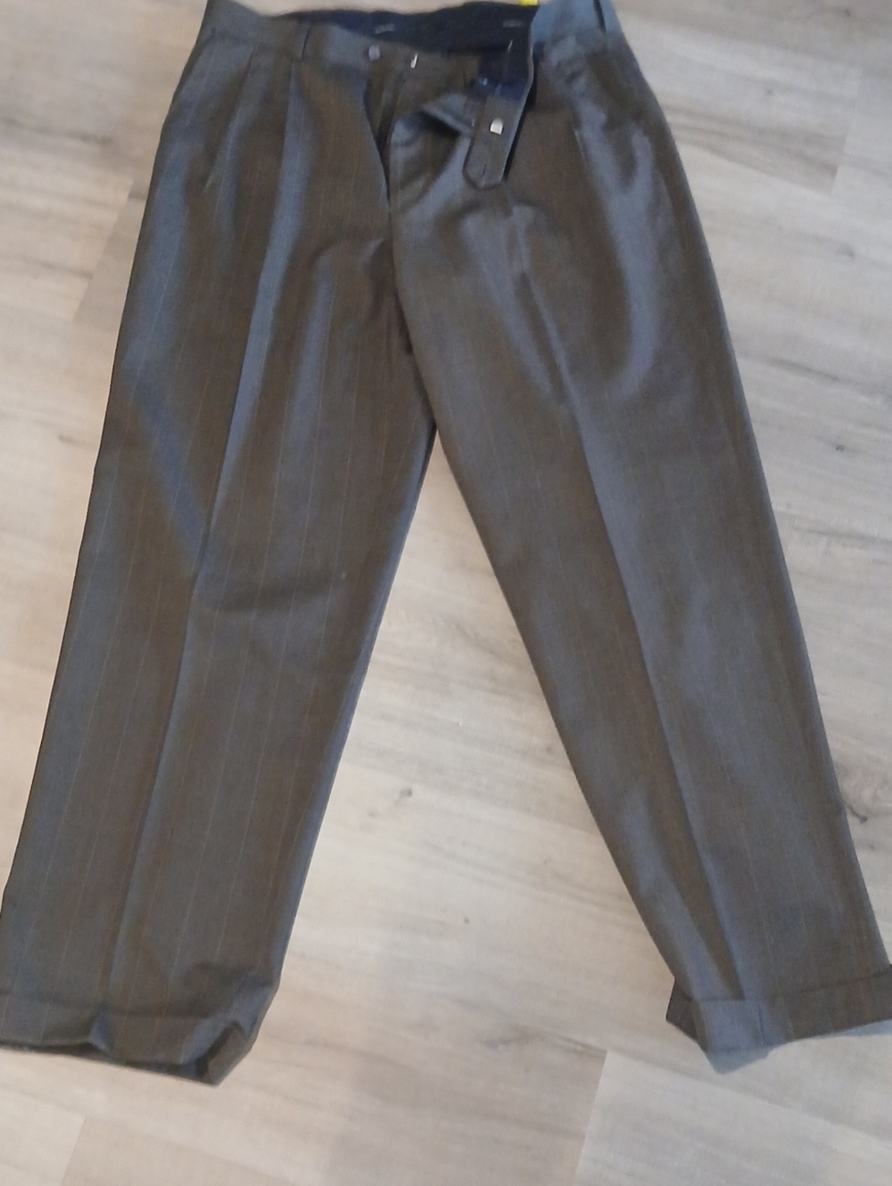 George Men's Charcoal Pinstripe Dress Pants